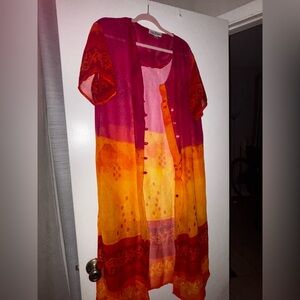 Kimono Vibrant pink and orange